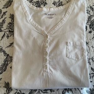 Classic White Henley Top